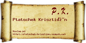 Ptatschek Krisztián névjegykártya